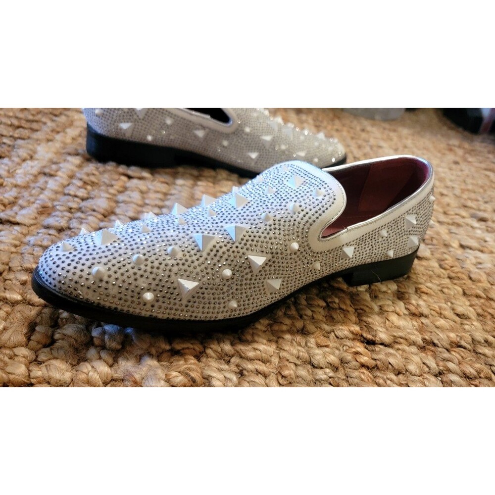 Alberto Fellini SPK24 Men Formal Slip-on Tuxedo Shoes Spiked Fashion 9.5 w box